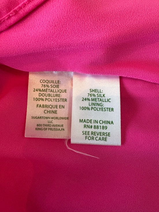 Lilly Pulitzer Darlah Silk Razberry Leopard Metallic Mini Dress - Picture 7 of 8